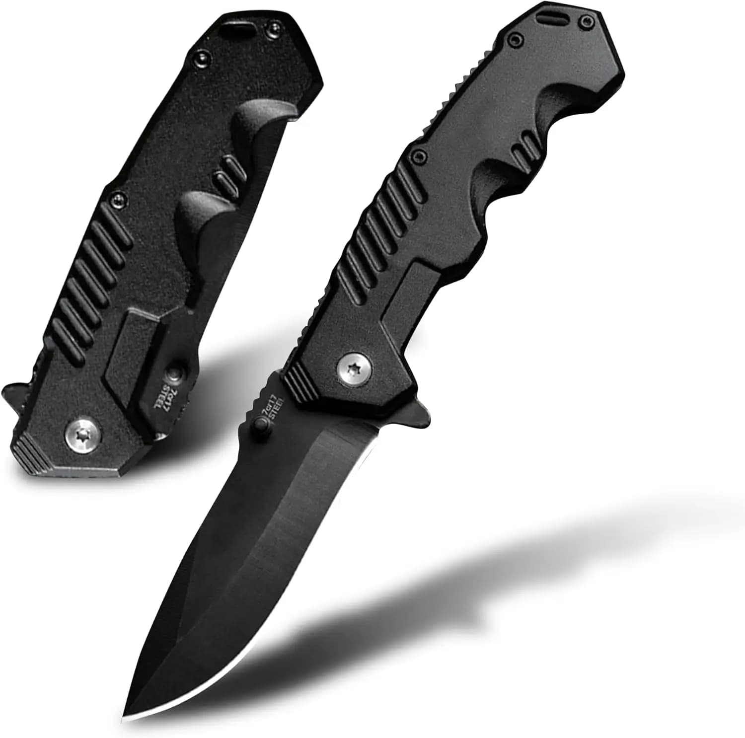 Foldable knife, pocket knife with pocket clip, knife with stainless steel blade, Edc knife for man and woman, camping, fishing