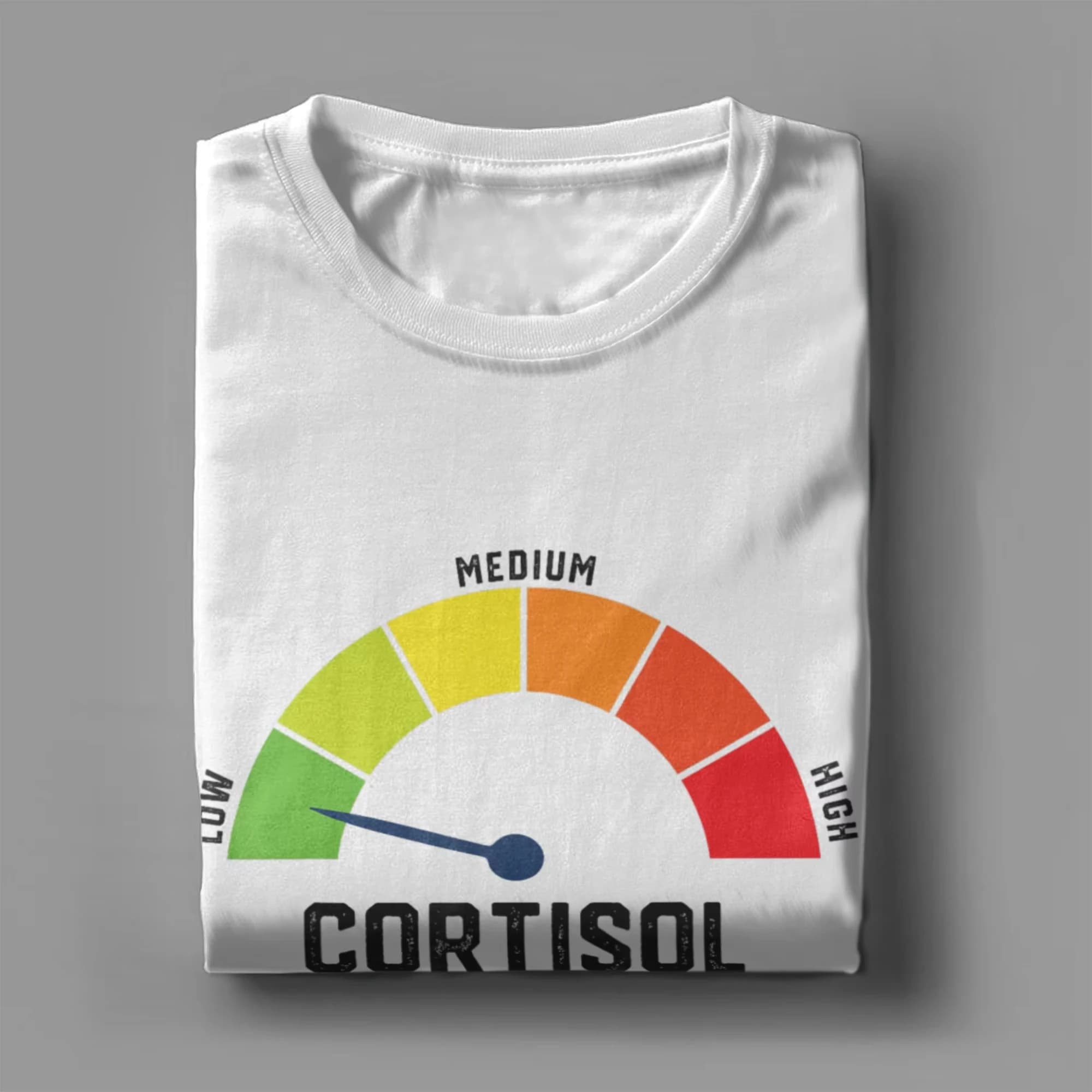 T-shirt estive 2026 Cool Low Cortisol Levels v Meme da uomo e donna, girocollo in puro cotone, a maniche corte, con stampa grafica