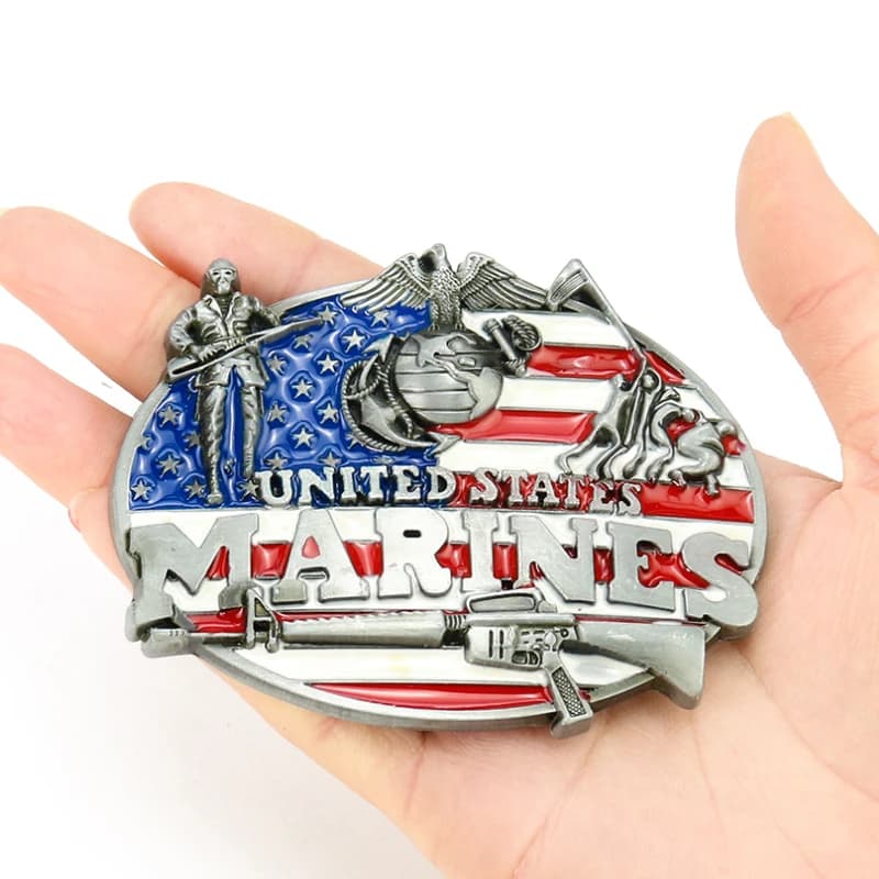 Stati uniti Marines American Flag Strap Bald Eagle Belt Leather Craft Metal Belt Buckle handmade Man Jeans Clothes Decor