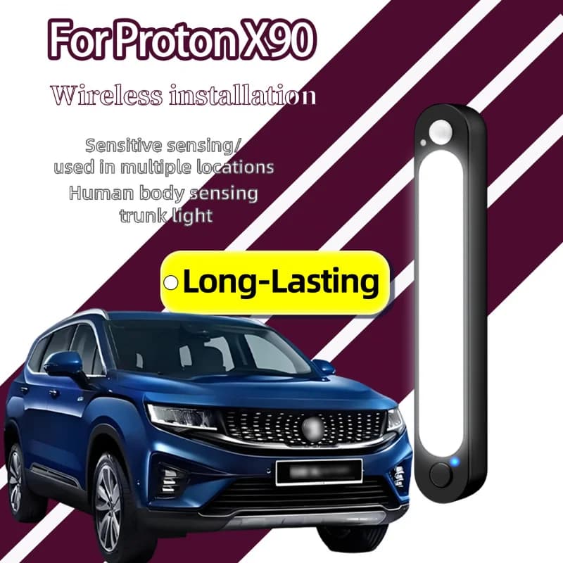 For Proton X90 Large Family SUV Trunk Light Magnetic Wireless Rechargeable Motion Sensor LED Rear Storage Night Lamp
