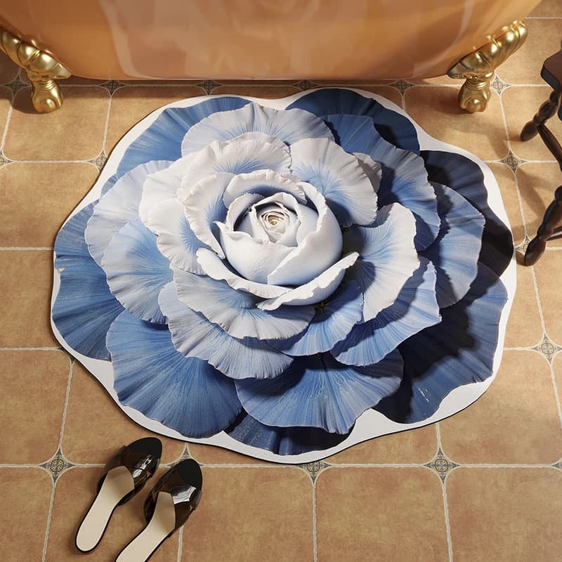 Tappetino da bagno con fiori carini per tappeti da bagno Tappetino antiscivolo in microfibra ultra morbido e soffice per la camera da letto