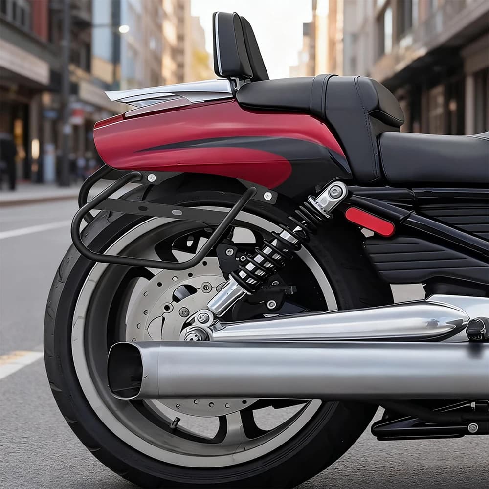 Supporto Laterale per Borse da Moto, Compatibile con Harley Davidson V-ROD 2012 2013-2017, Portapacchi Laterale per Borse e Valigie