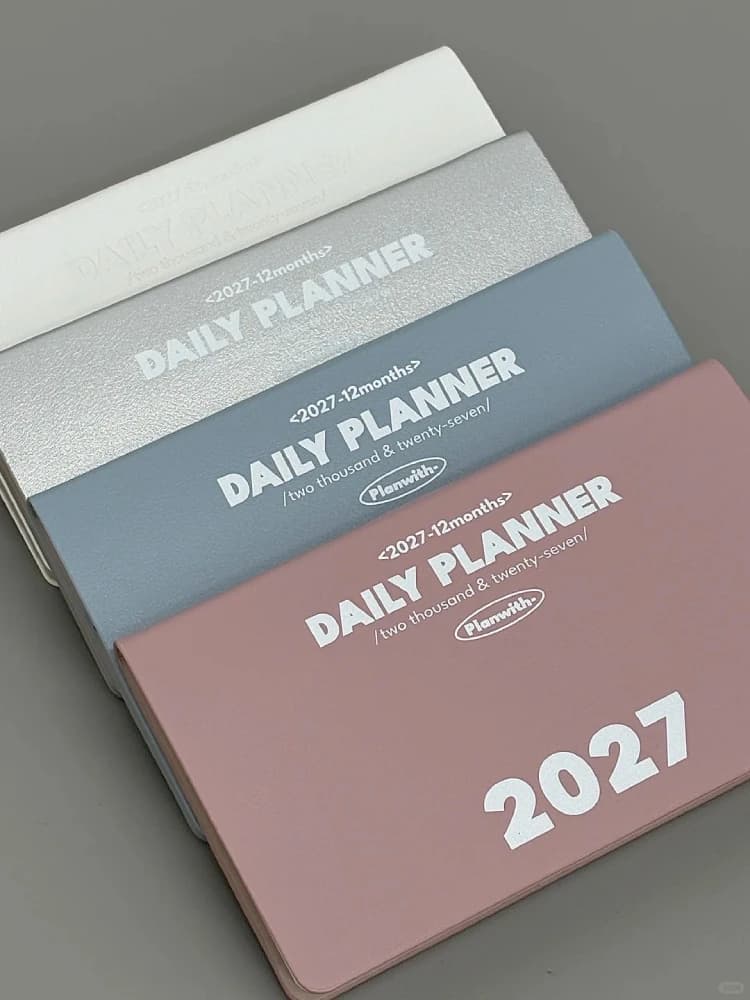 2027 Planwith Planner Weekly Monthly Notebook Flipped Diary Planner Compact Agenda Goal Tracker Journal with Index Tabs Stickers