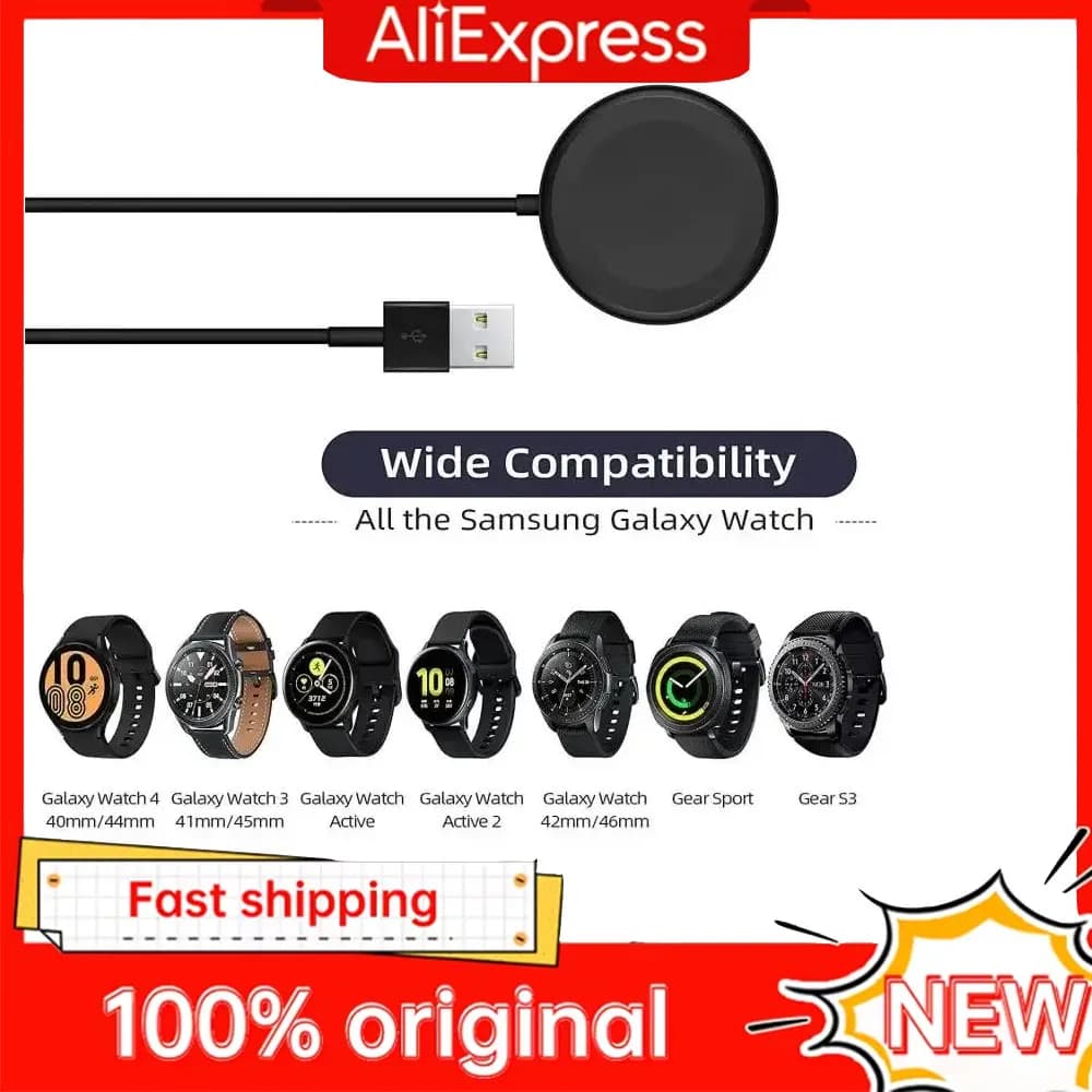 Galaxy Watch Charger Wireless Charger for Galaxy Watch 3/4 5/6/7 Active1-2 Ultra FE USB-A USB-C Watch Cable