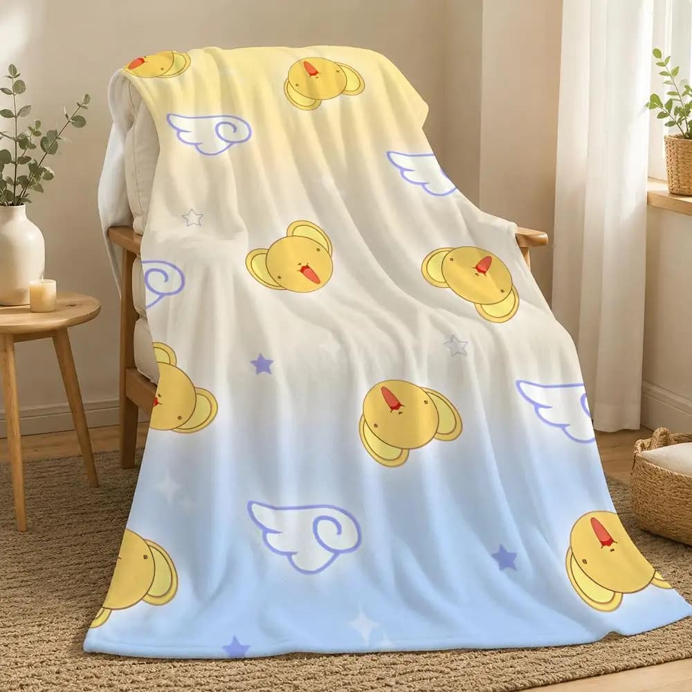 Cardcaptor Sakura Anime Throw 240g flannel blanket, suitable for sofas, beds, offices, exquisite gift blankets
