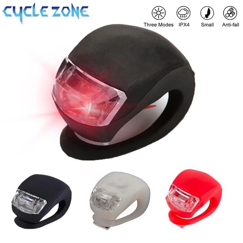 LED Bike Lights Silicone Front Light for Bicycle Waterproof Front Light for Bicycle Back Light Flash Night Warning Back Light
