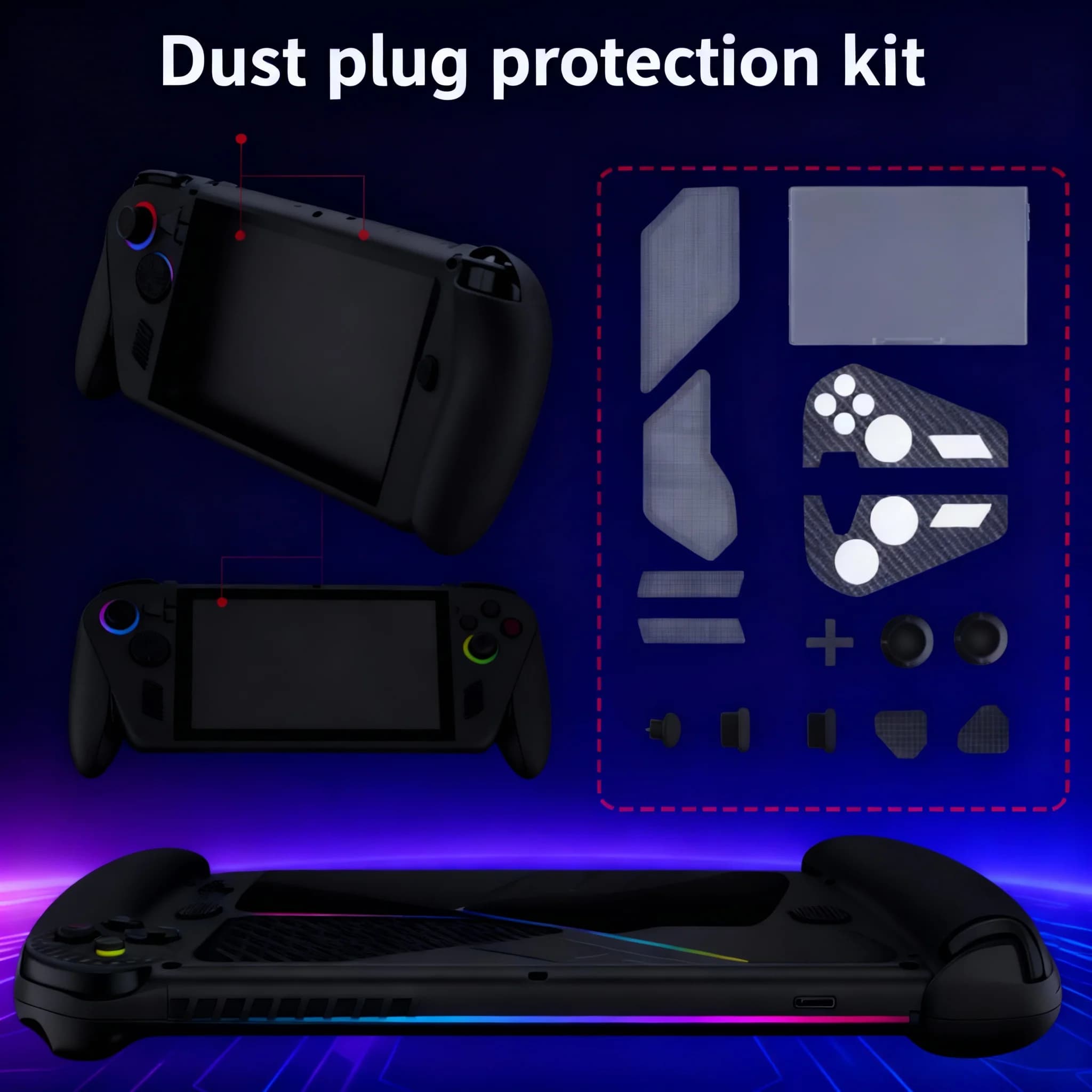 Tappi Antipolvere in Silicone per Porte ROG e Xbox Ally/X, Copri Joystick Antigraffio, Accessori di Protezione per Console di Gioco