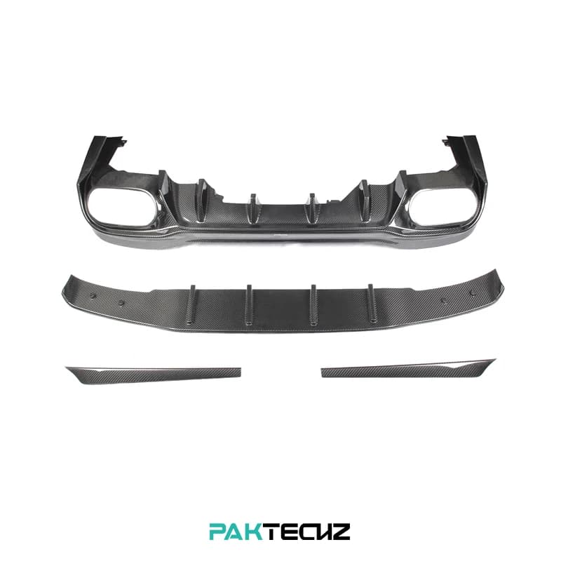 Kit Carrozzeria in Fibra di Carbonio Secca Paktechz, Diffusore Posteriore per Mercedes Benz W118 C118 AMG CLA35 CLA45S