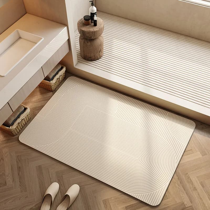 Tappetino da Bagno Antiscivolo in Diatomite ad Asciugatura Rapida Super Assorbente per Bagno, Toilette e Cucina