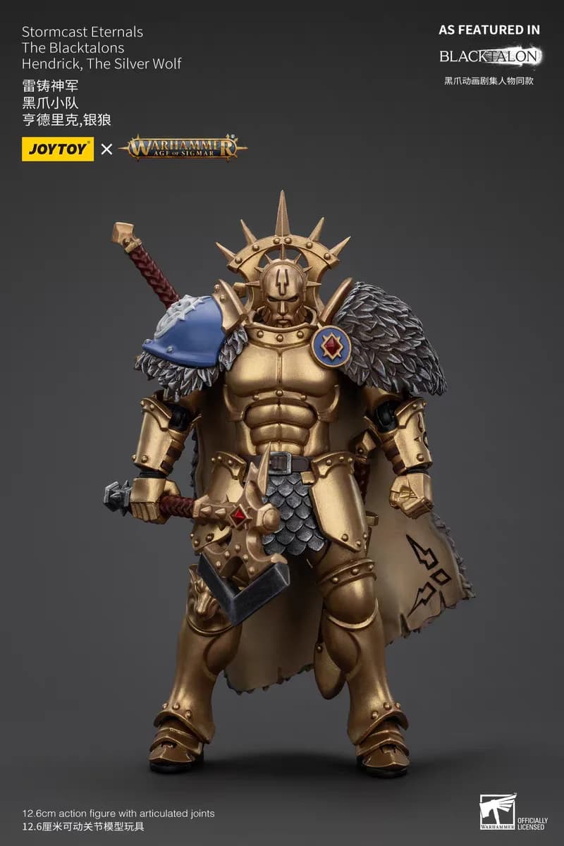 Disponibile JOYTOY Warhammer AGE OF SIGMAR Stormcast Eternals The Blacktalons Hendrick The Silver Wolf Modellino Action Figure 1/18