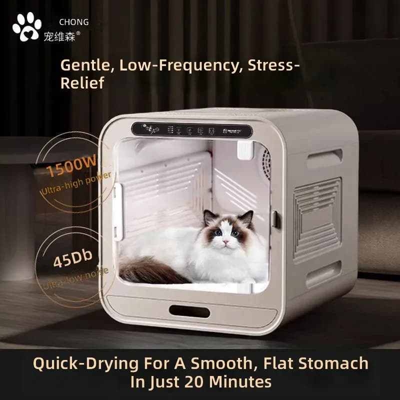 For Petvision Cat Drying Cabinet for Home Use High Capacity Pet Hair Dryer Dog Low Noise Blow Dryer 1500W