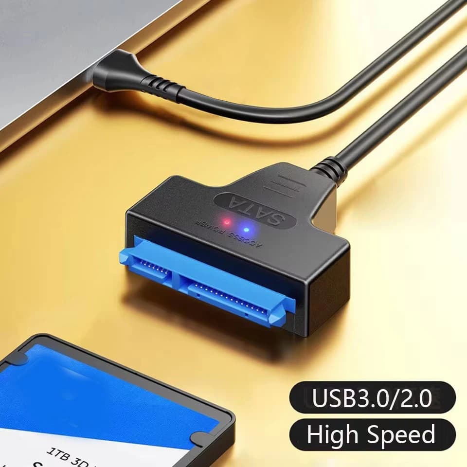 Cavo adattatore da SATA a USB 3.0, da USB 3.0 a SATA III per trasferimento dati di HDD/SSD da 2,5 pollici, convertitore per disco rigido esterno
