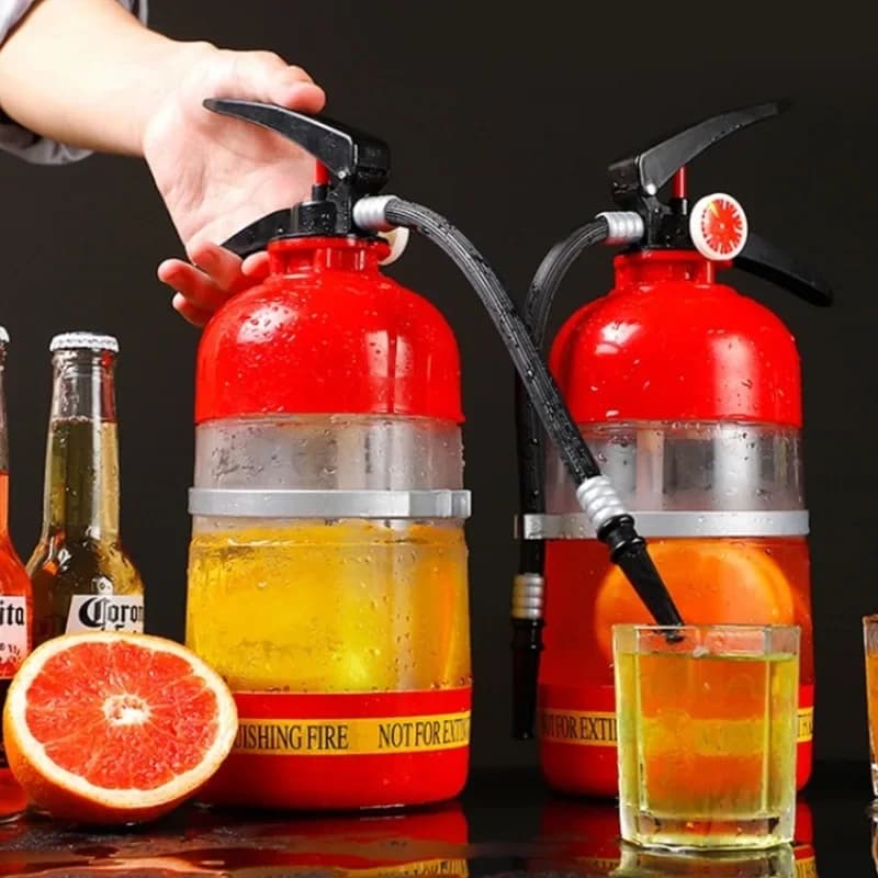 2L Creative Beer Machine Wine Set Hand Press estintore Wine Cannon Draft Beer Dispenser Drink Bucket Wine Divider Mini