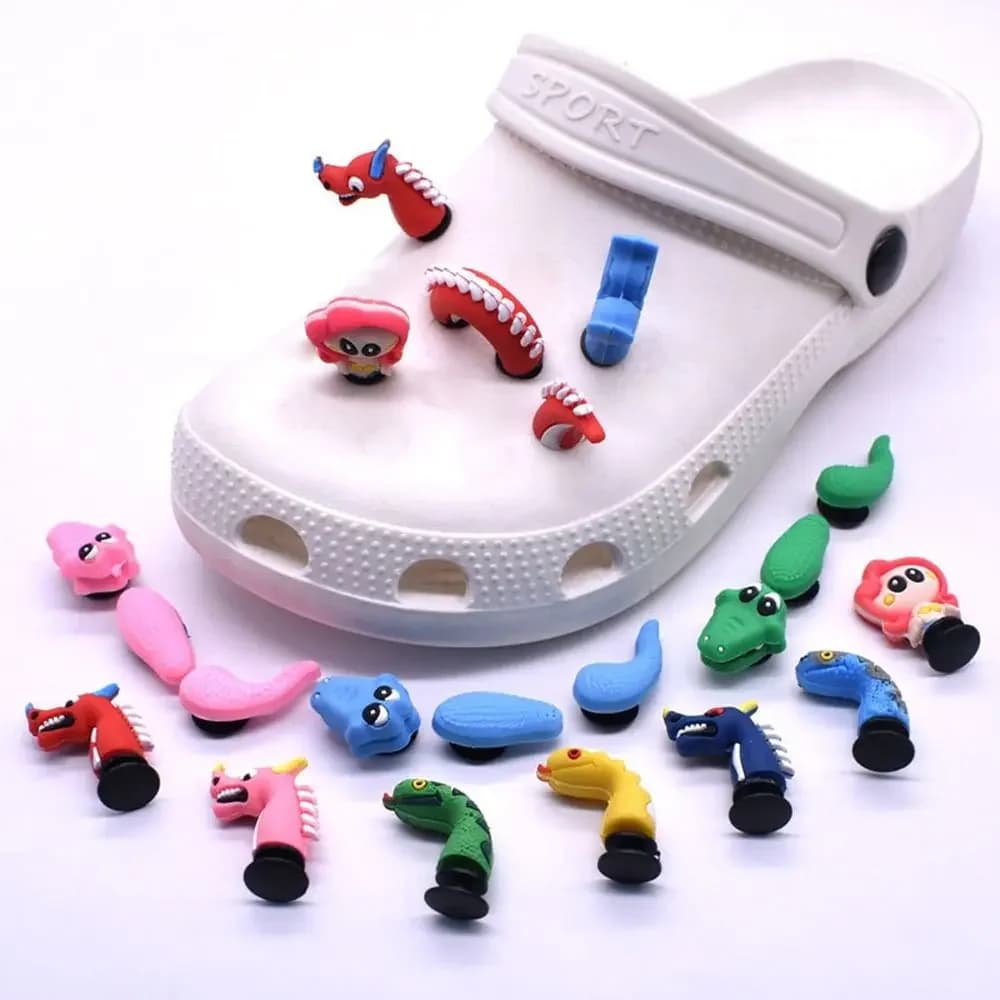 Regali Scarpe 3D Clip con fibbia Fai da te Drago Coccodrillo Serpente Scarpe Pendenti e ciondoli Decorazioni per sandali Clip per decorazione scarpe per scarpe