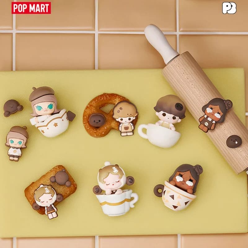POPMART Bubble Mengli Coffee Factory Series Decorazione del foro Scatola cieca Guess Bag Scatola misteriosa Giocattoli Bambola Cute Anime Figure Gift