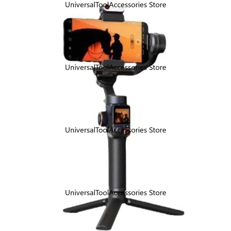 Stabilizzatore gimbal per cellulare con tracciamento AI, touch screen, anti-vibrazione a tre assi, selfie stick portatile a 360 gradi