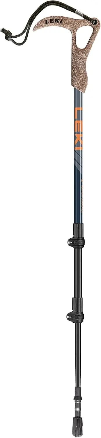 Adjustable Trekking Stick in Light Aluminum, Single with Quick Block