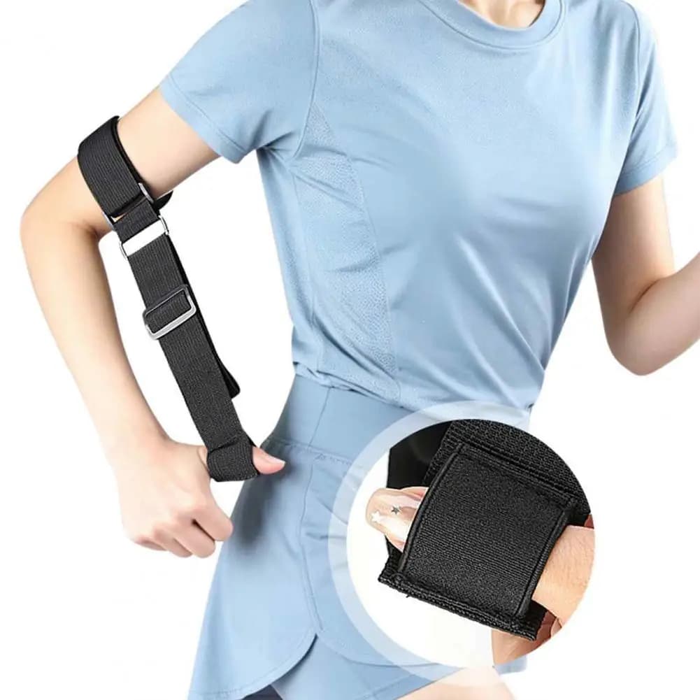 Running Arm Swing Training Band Adjustable Arm Strap with Thumb Loop Sports Posture Correcting Arm Belt for Men Women