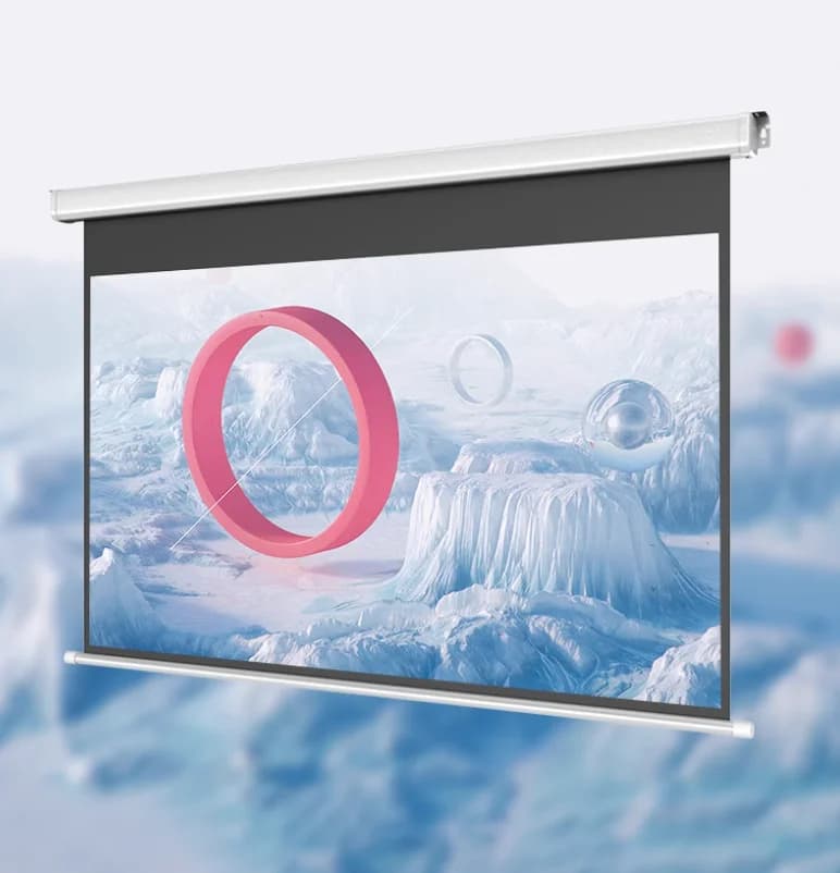 Y-60" Tessuto bianco opaco Schermo per proiettore in fibra di vetro Supporto 3D 4K Schermi di proiezione HD Schermo motorizzato per teatro familiare