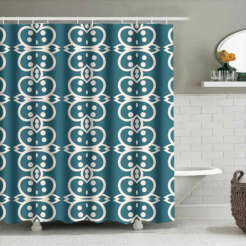 European Style Blue White Shower Curtain Waterproof Bath Decoration Home Decor Wall Hanging Fabric 160x245cm AliExpress