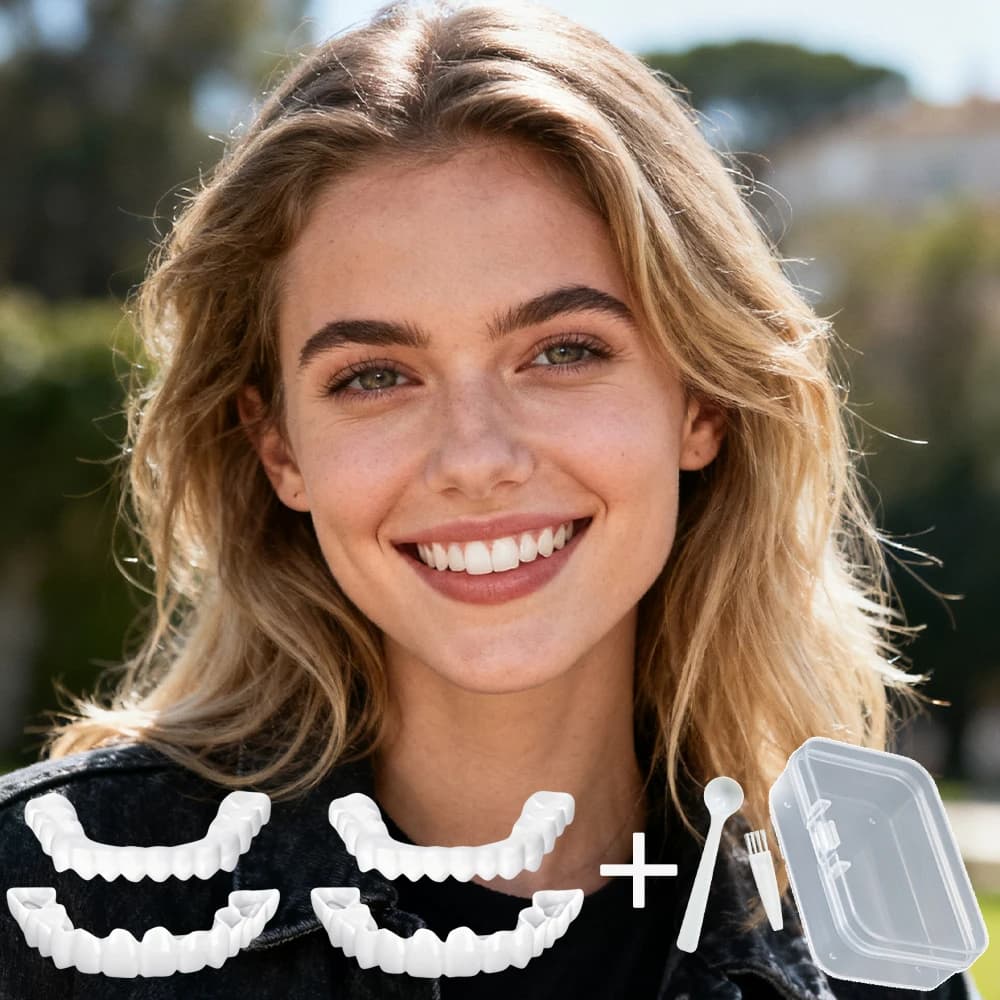 Faccette Dentali Speciali Riutilizzabili per Feste e Raduni, Sbiancamento Istantaneo per un Sorriso Luminoso e Accattivante H2931