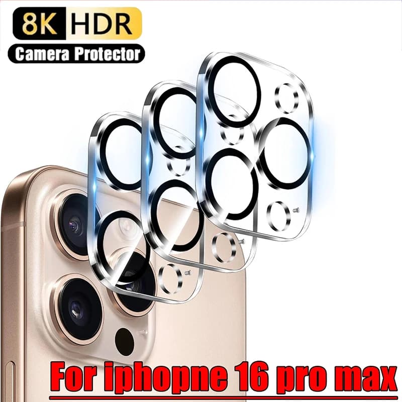 5 pezzi di protezione per obiettivo fotocamera in vetro temperato per iPhone 16 15 14 13 Pro Max Plus, pellicola protettiva completa per obiettivo fotocamera per iPhone 13 Mini