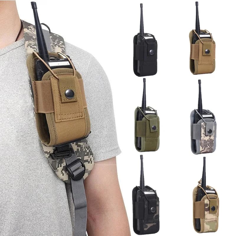 Borsa Tattica per Walkie Talkie, Custodia Universale per Radio, Porta Radio da Cintura, Portatile per Campeggio, Sport all'Aperto, DJJPJ01