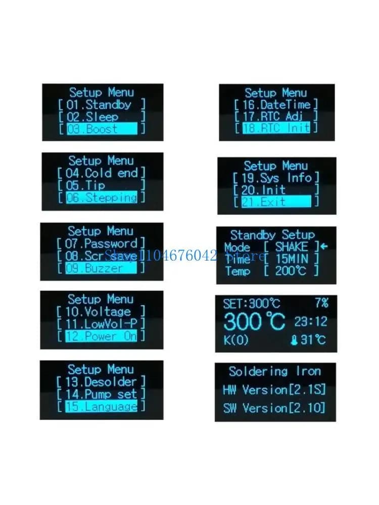 5asd T12 Stazione saldatura digitale fai da te Regolatore temperatura T12 Console saldatura Stm32 Oled 2.1s Led