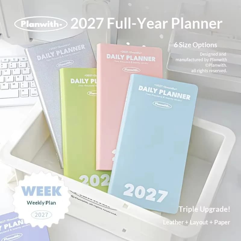 New In Stock WEEK Notebook Planwith 2027 Daily Planner 12 Months Notebook Schedule Organizer For Study Work Daily Record