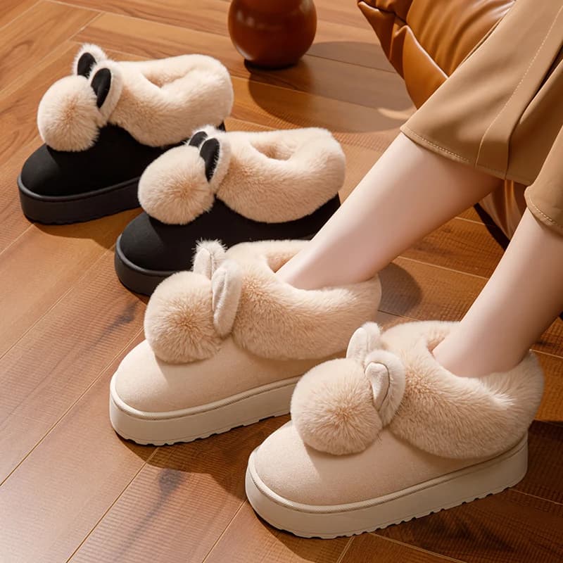 Pantofole in pelliccia alla moda per donna uomo caviglie calde invernali comode diapositive pelose casa coperta suola morbida scivoli in peluche calzature da casa