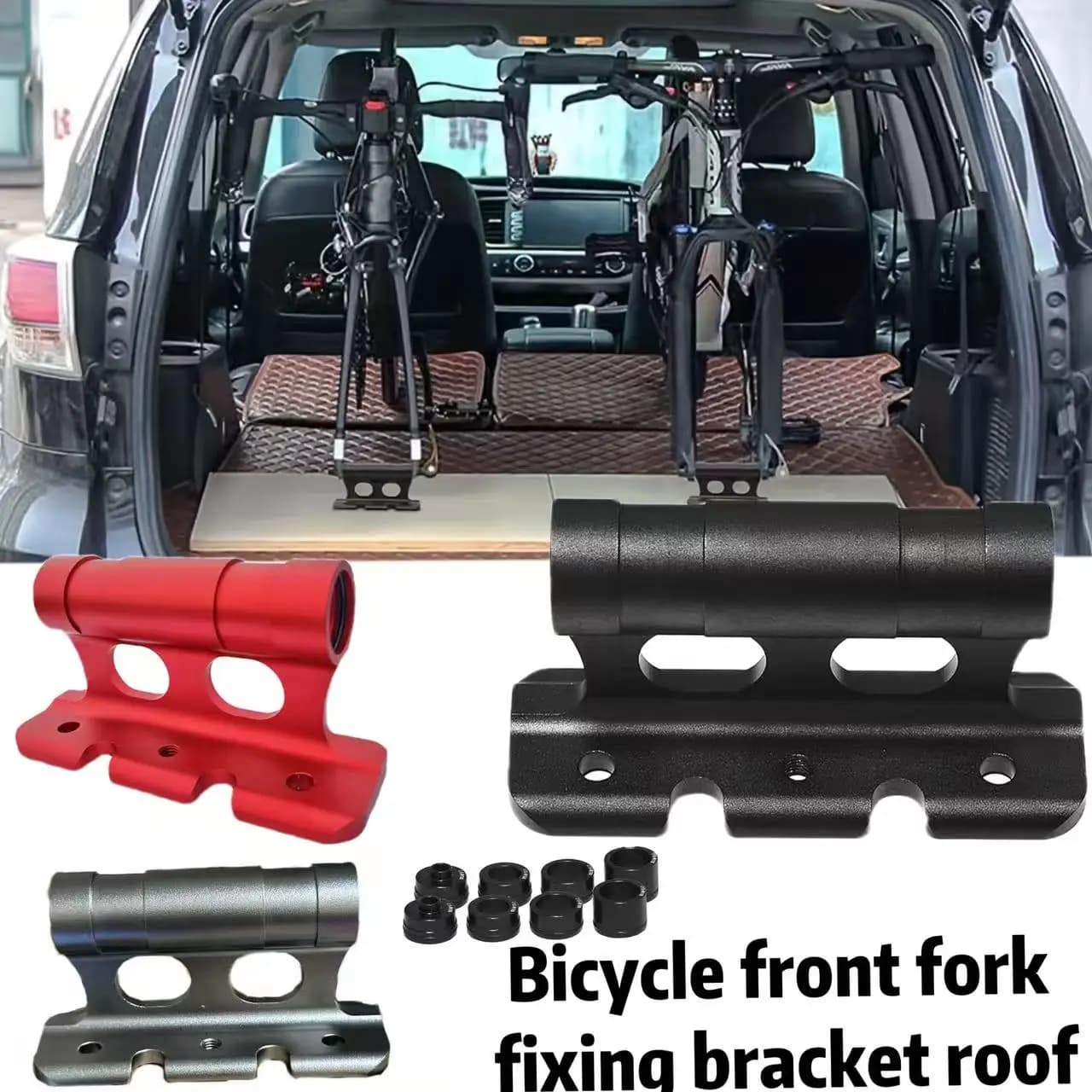 Bicycle front fork fixing frame roof bicycle parking frame quick release bucket axle front fork bracket fixing