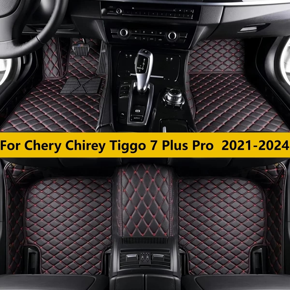 Tappetini Auto Personalizzati per Chery Chirey Tiggo 7 Plus Pro DR 6.0 2021 2022 2023 2024, Accessori Auto per Uomo e Donna