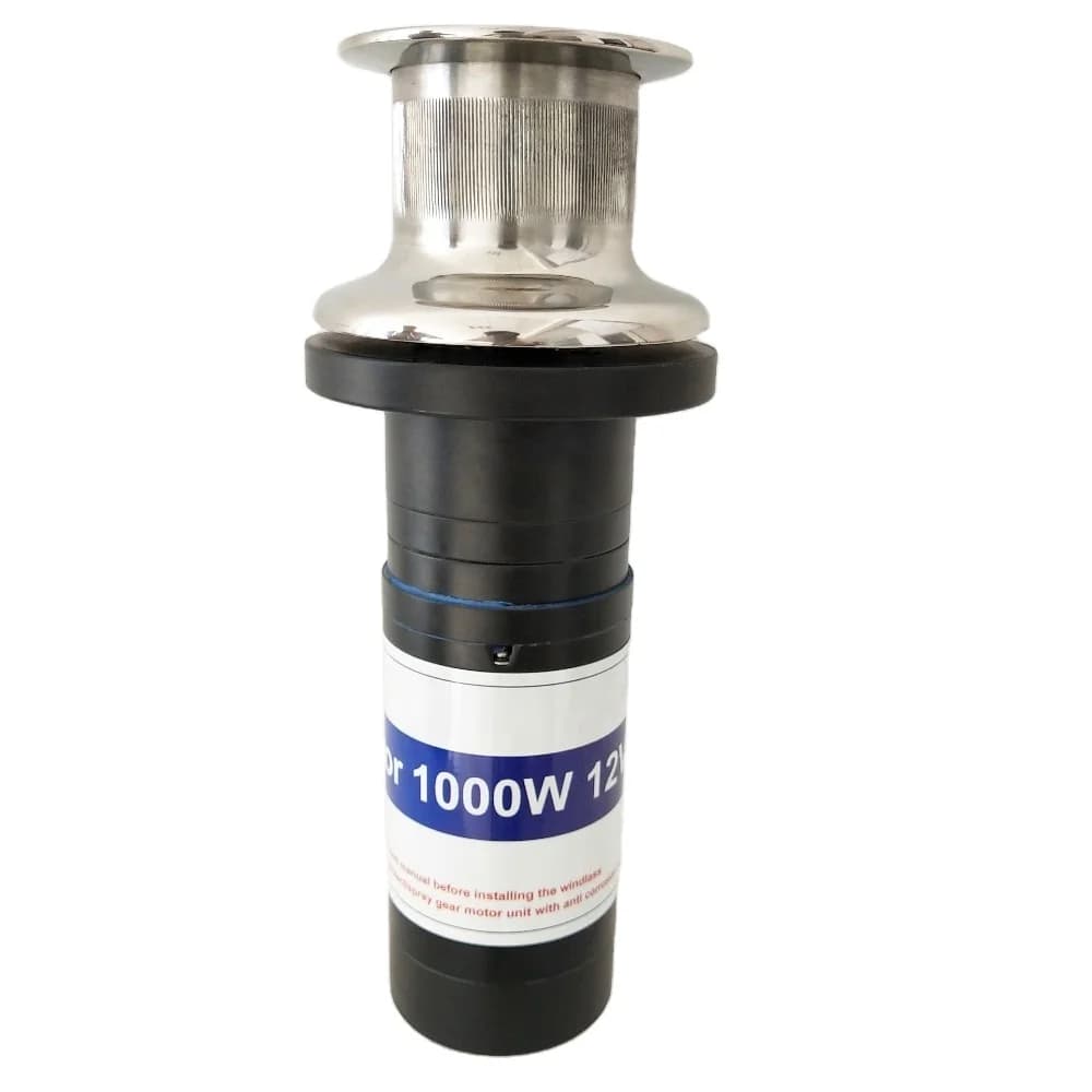 Electric DC Vertical Windlass Boat Anchor Windlass Capstan Winch 12v/24v Motor 1200W Max. Load 340kg Rope Size 16-18mm