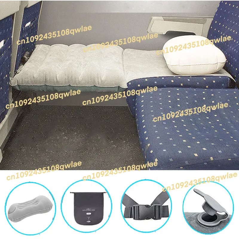 Poggiapiedi Gonfiabile Comfort per Auto e Aereo, Amaca da Viaggio con Cuscino, Accessorio da Viaggio per Auto e Aereo