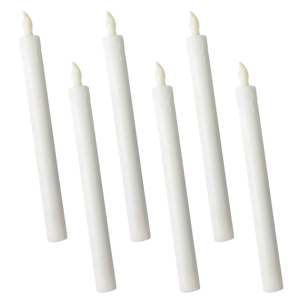 6 candele elettroniche a LED lunghe senza fiamma, luci decorative, luci notturne sicure per feste, casa, bar