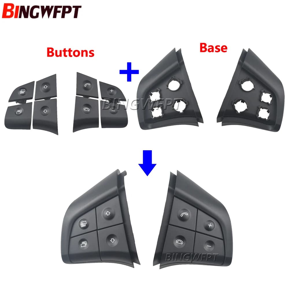 Pulsanti del volante multifunzione Chiavi di controllo del telefono involucro per Mercedes Benz W164 W245 W251 ML GL300/350/400/450 2006-2009