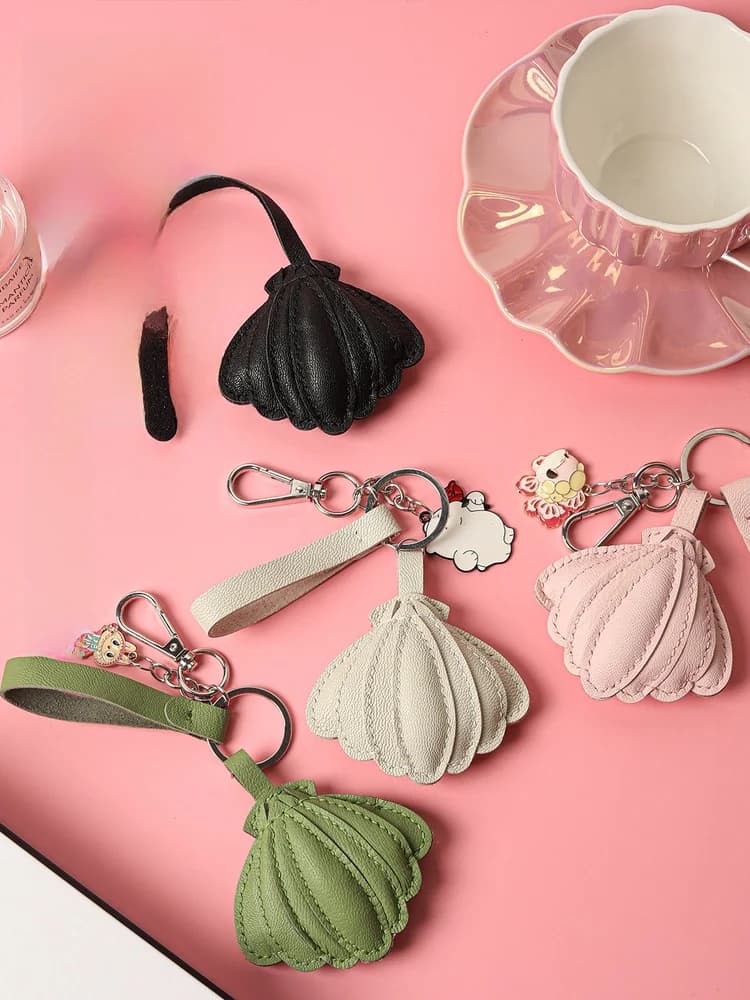 Handmade DIY Leather Keychain Bag Holiday Gift Cute ell Handbag Top Layer eepskin Genuine Leather Crt Kit Home Sewing