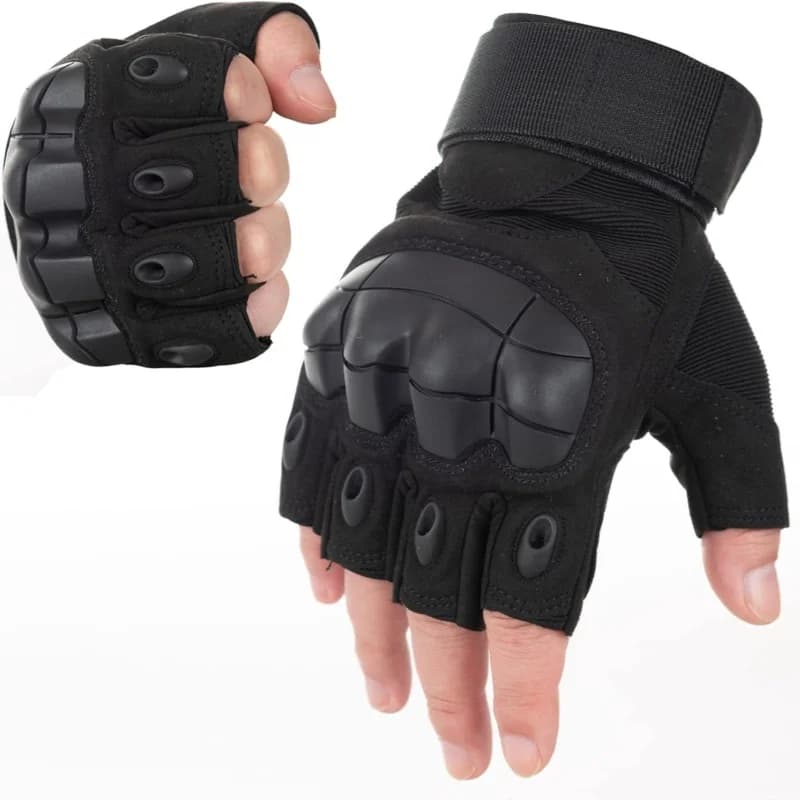 Men's half finger tactical gloves for outdoor cycling, sports, non-slip, wear-resistant, climbing and fitness training