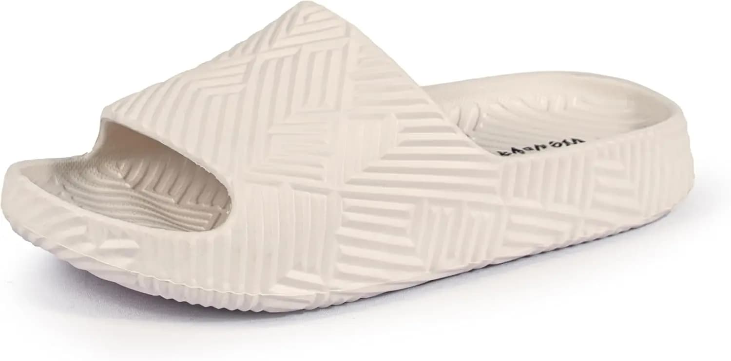 Non Slip Bathroom Slippers - Lightweight House Shoes for Men Women - Beach Sandals