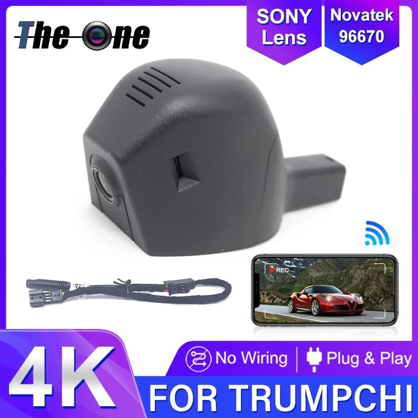 4K HD 2160P Plug And Play Easy Installation Wifi Car DVR Dash Cam For Trumpchi GS8 GS7 2019 2020/GS4 2018 Control via APP moblie