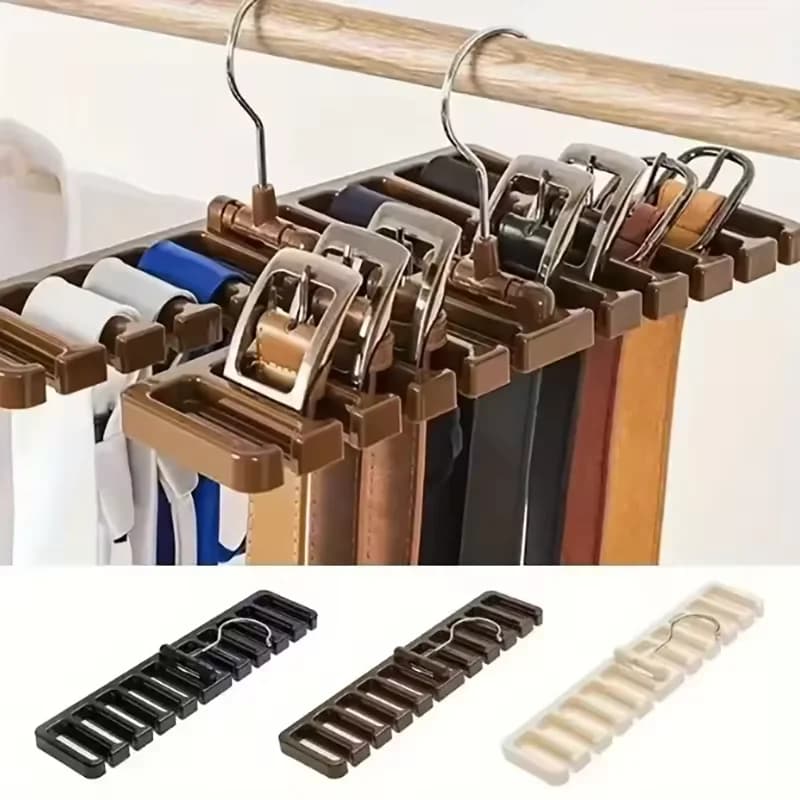 1/2/3PCS Organizzatore di cinture multifunzionale Organizzatore di cravatte Appendiabiti per cinture Organizzatore per guardaroba Appendiabiti per cravatte Sciarpa di seta Rack