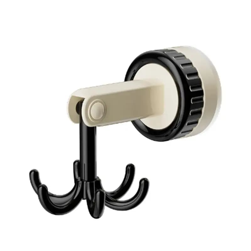 3PCS 360Degrees Rotating Folding Hook With 6Hooks Kitchen Hook Self-Adhesive Suction Cup Hooks Rotating Utensil Holder-AT36