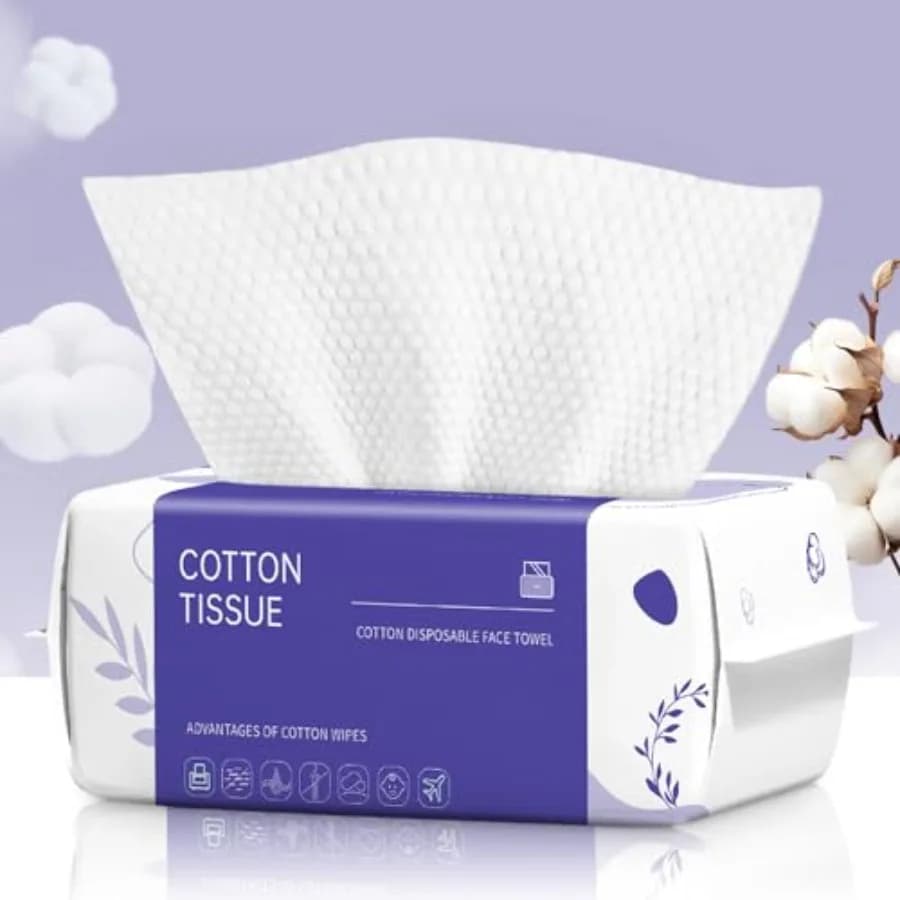 Salviette Monouso per il Viso 00, Asciugamani Viso, Panni Morbidi in Cotone per Lavaggio e Asciugatura, Fazzoletti per il Viso