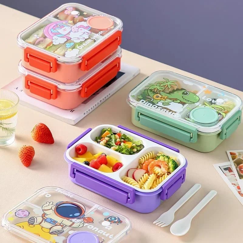 Scatola per il pranzo Bento Cartoon Unicorn per bambini Studenti Piccoli Snack Scaldavivande Preparazione dei pasti Loncheras per le scuole Utensili da cucina