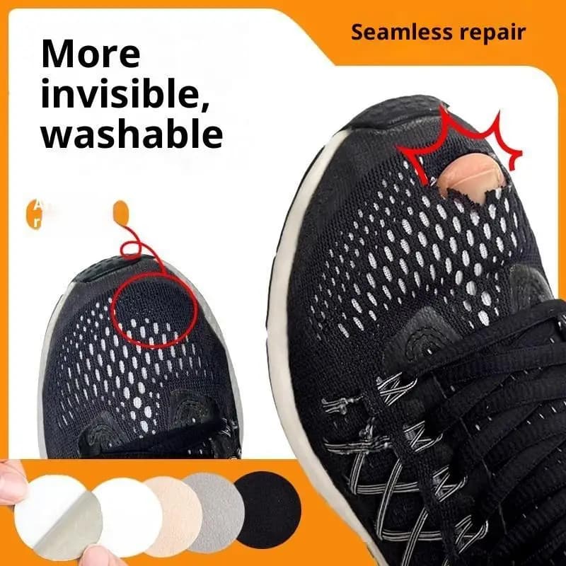 Glueless Self Adhesive Shoe Hole Repair Patches Waterproof Wash Resistant Fix Supplies For Mesh Running Sneakers Casual Shoes