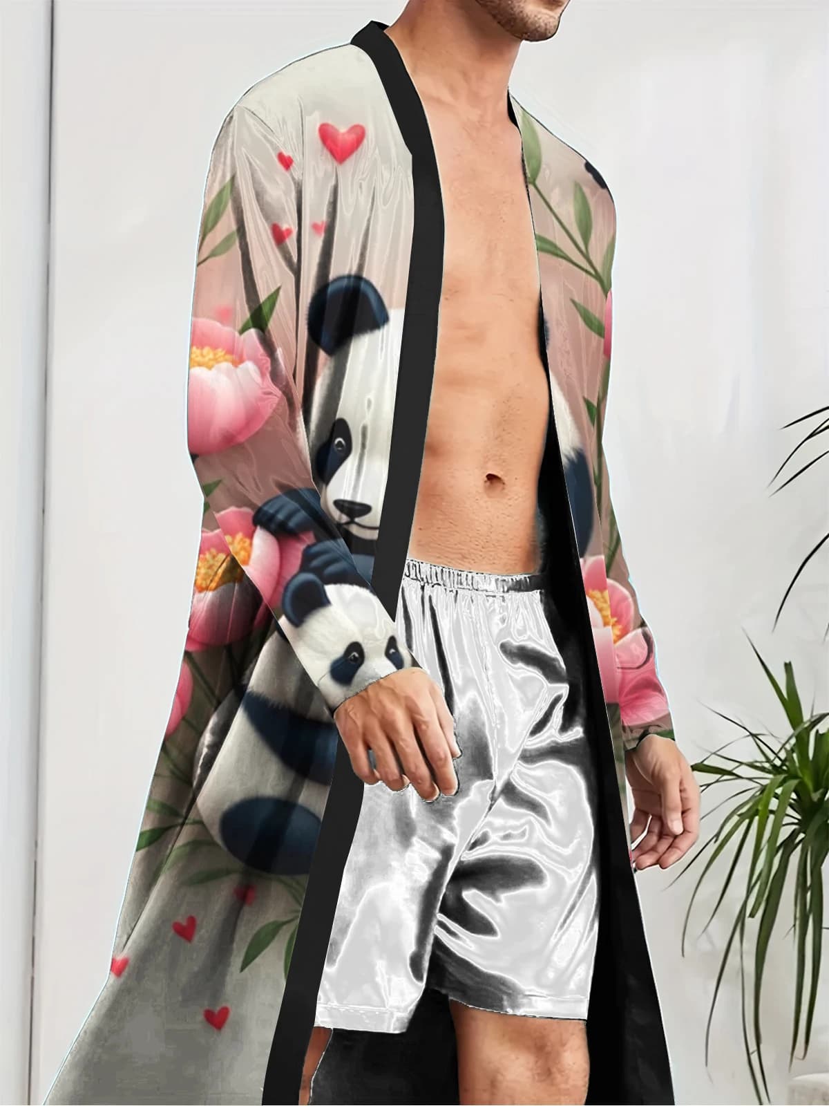 1pcs Men's Robes 2026 Spring/Summer Graphic sleepwear 3D Printed bath robe Breathable Bathrobe men robe Bathrobe man
