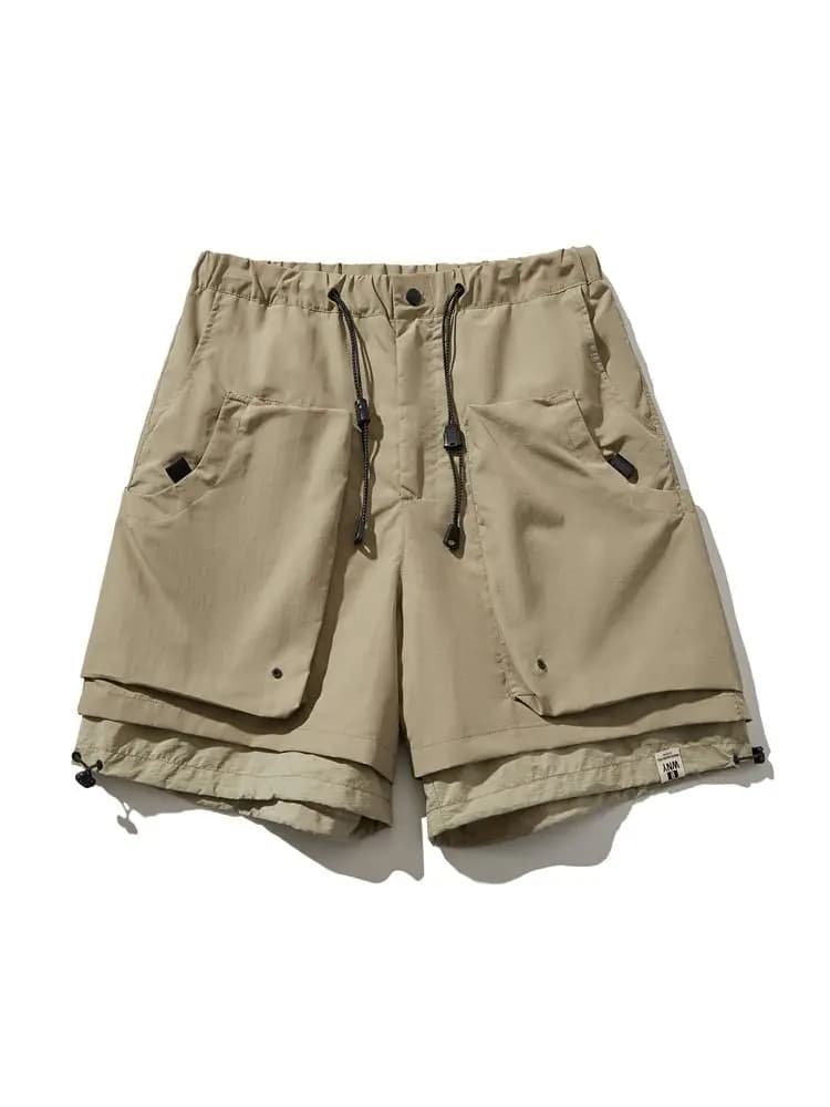 Trendy Brand Summer 2026 Men's Casual Loose Pocket Waterproof Tooling Shorts Japanese Sports Short Pants Running Cargo Shorts