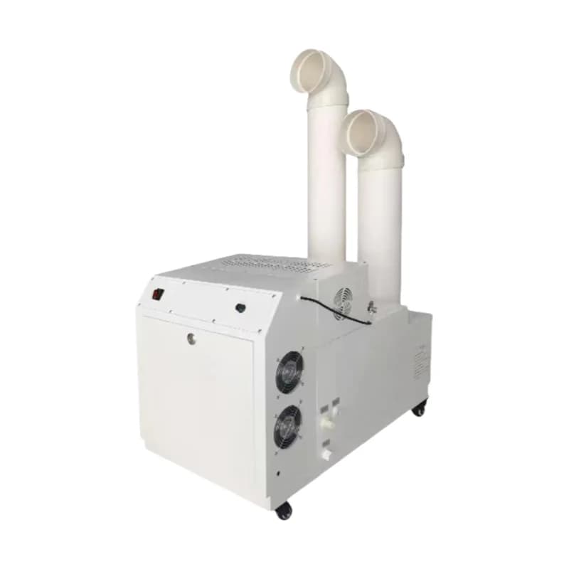 Umidificatore a ultrasuoni per serre e officine, con produzione di 70L/H, tecnologia a bassa manutenzione e a risparmio idrico, per impieghi gravosi.