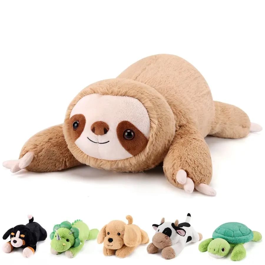 Peluche di Bradipo Pesante da 22 Pollici, 4,5 Libbre, Grande Cuscino di Peluche, Giocattoli di Peluche Carini, Regali