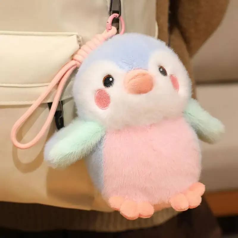 Il più nuovo portachiavi con ciondolo zaino Fat Bird Kawaii peluche ripiene bambola cartone animato Anime bambola regalo carina per gli amici regalo di festa fare